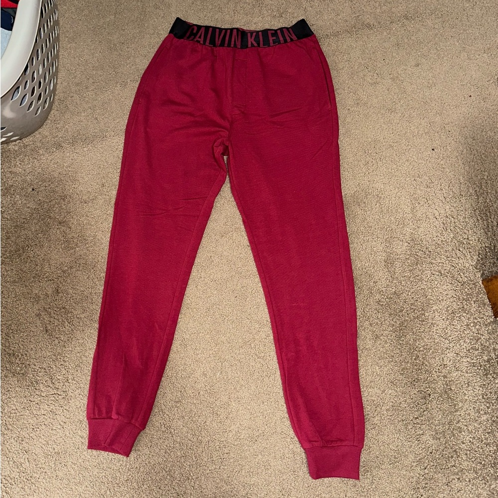 Calvin Klein Men’s Joggers Red Size Small